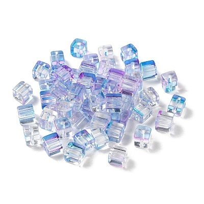 Two Tone Transparent Glass Beads GLAA-NH0001-03F-1