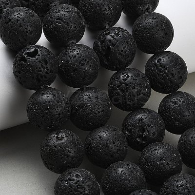 Natural Lava Rock Round Beads Strands G-M169-18mm-03-1