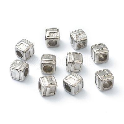 Tarnish Resistant 304 Stainless Steel European Beads STAS-H145-01L-P-1
