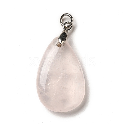Natural Rose Quartz Pendants G-H286-04P-01-1