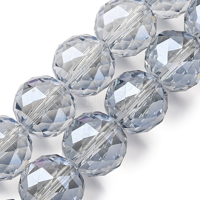 Transparent Electroplate Glass Beads Strands EGLA-N002-34G-F03-1