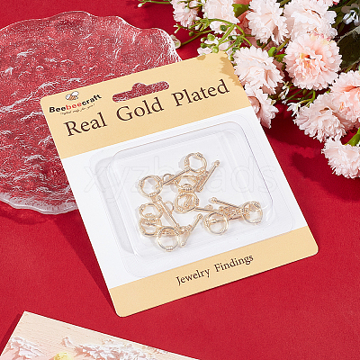 10Pcs Rack Plating Brass Toggle Clasps KK-BBC0013-29-1