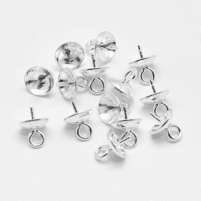 Anti-Tarnish Rhodium Plated 925 Sterling Silver Pendant Bails STER-E050-08P-1