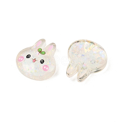 Printed Translucent Epoxy Resin Cabochons RESI-XCP0002-63A-1