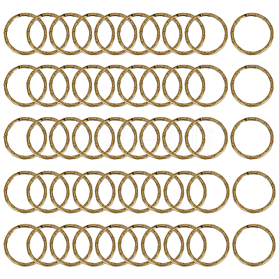 5 Bags Tibetan Style Iron Split Key Rings IFIN-WR0001-09-1