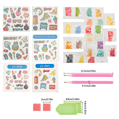 DIY Diamond Painting Stickers Kits For Kids DIY-WH0168-58-1