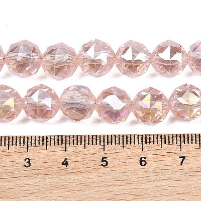 Transparent Electroplate Glass Beads Strands EGLA-N002-34C-B06-1