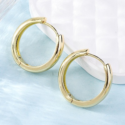 Brass Huggie Hoop Earrings EJEW-F260-01B-G-1