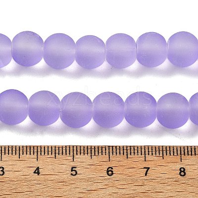Baking Paint Transparent Glass Bead Strands GLAA-S031-10mm-25-1