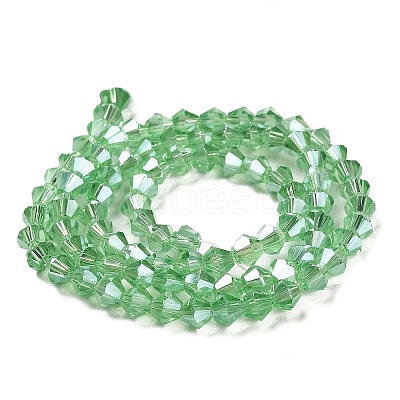 Transparent Electroplate Glass Beads Strands EGLA-A039-T6mm-B24-1