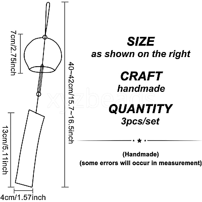 Japanese Wind Chimes HJEW-BC0001-01B-1