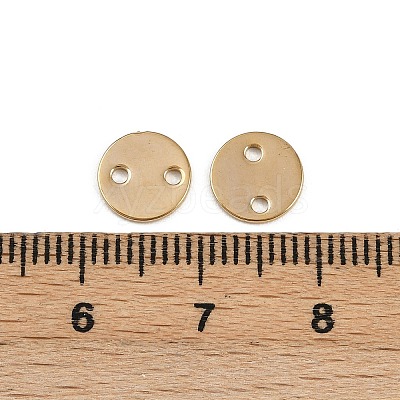 304 Stainless Steel Disc Links Connector Charms STAS-K295-08A-G-1