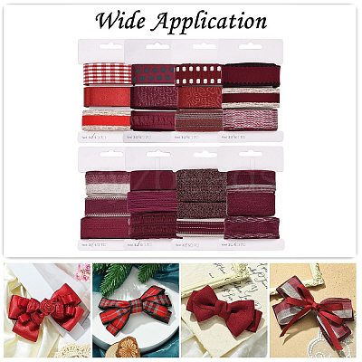 9 Yards 3 Styles Polyester Ribbon SRIB-A014-A07-1