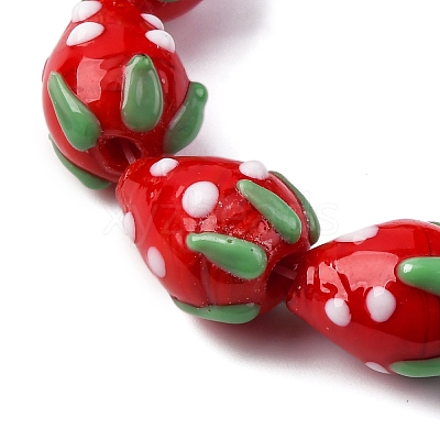 Handmade Lampwork Beads Strands X-LAMP-R109B-15A-1