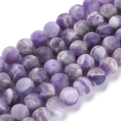 Natural Amethyst Beads Strands X-G-I288-A01-8mm-1