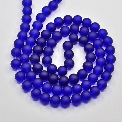 Baking Paint Transparent Glass Bead Strands GLAA-S031-10mm-09-1