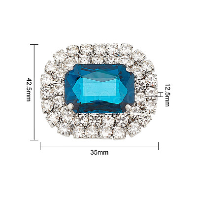 Alloy Rhinestone Shoe Decorations FIND-WH0126-417D-1