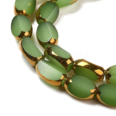 Electroplate Opaque Color Glass Beads Strands EGLA-Q127-A01-02A-1