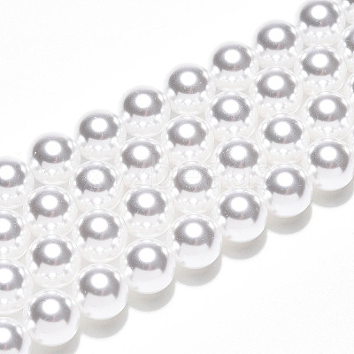 Baking Paint Pearlized Glass Pearl Bead Strands HY-N002-8mm-A12-1
