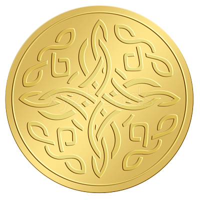 Self Adhesive Gold Foil Embossed Stickers DIY-WH0211-260-1
