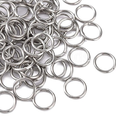 Tarnish Resistant 304 Stainless Steel Open Jump Rings STAS-Q186-02-8x1mm-1