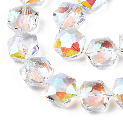 Faceted Glass Beads Strands EGLA-E030-01E-1