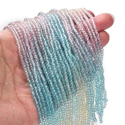 Transparent Painted Glass Beads Strands DGLA-A034-T2mm-A21-1