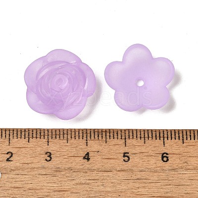 Frosted Transparent Acrylic Beads OACR-U006-03H-1