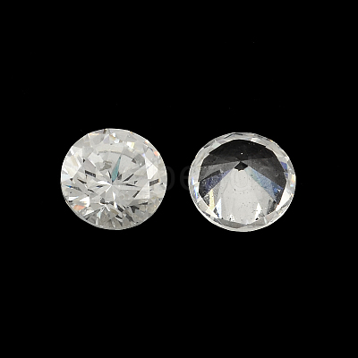 Diamond Shaped Cubic Zirconia Pointed Back Cabochons ZIRC-R004-8mm-01-1