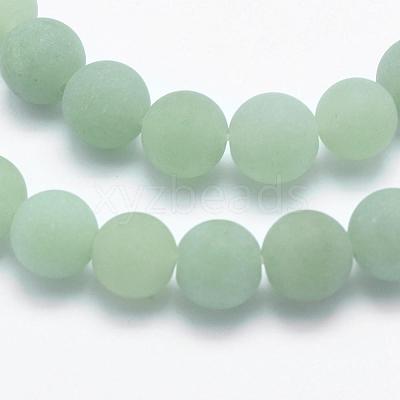 Natural Green Aventurine Beads Strands G-G748-08-8mm-1