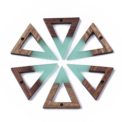 Resin & Walnut Wood Pendants X-RESI-S358-56C-1