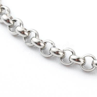 Tarnish Resistant 304 Stainless Steel Rolo Chain Bracelets BJEW-JB06447-01-1
