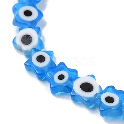 Handmade Evil Eye Lampwork Beads Strands LAMP-G166-02D-1