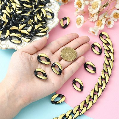 100Pcs Acrylic Linking Rings SACR-CJ0001-34-1