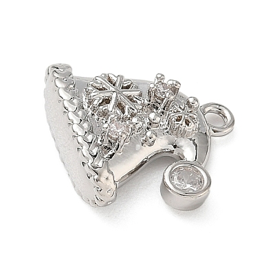 Brass Micro Pave Cubic Zirconia Charms LS-KK-H521-02B-P-1