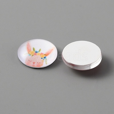 Easter Theme Glass Cabochons FIND-WH0117-76-1