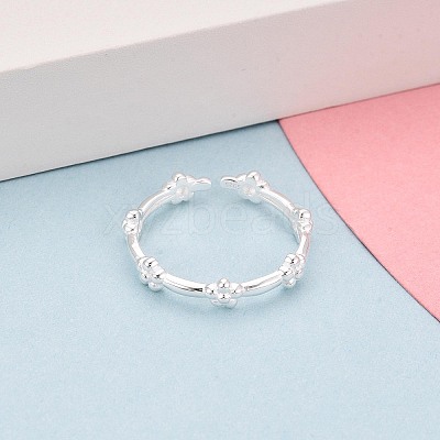 925 Sterling Silver Open Cuff Rings for Women STER-N016-148S-1