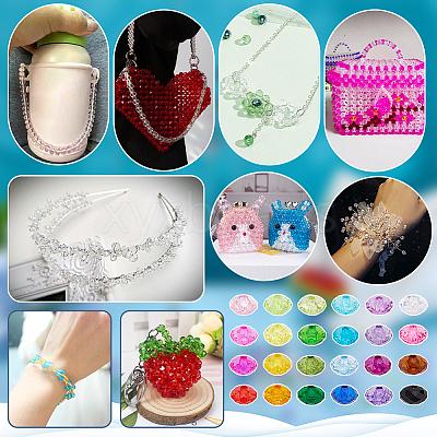 720Pcs 24 Styles Transparent Acrylic Beads OACR-PH0004-64-1