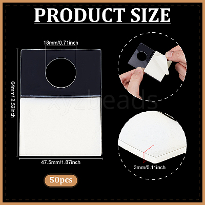 PVC Self-adhesive Jewlery Display Cards Hook FIND-WH0148-491-1