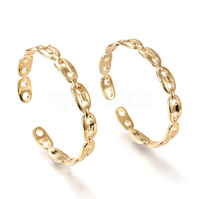 Brass Cuff Bangles BJEW-F411-03G-1