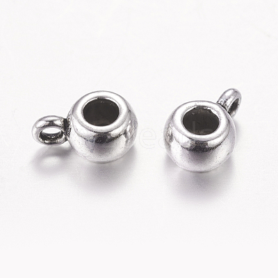Tibetan Silver Alloy Tube Bails X-AB017H-NF-1