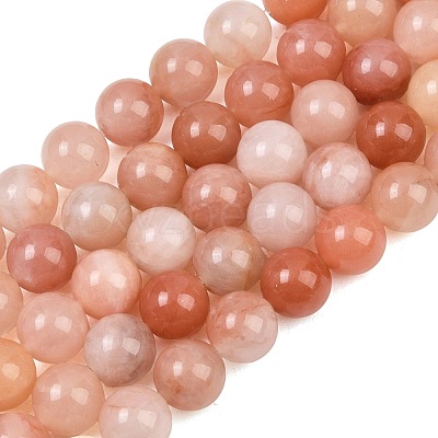 Dyed Natural Pink Jade Beads Strands GG-CBAD029-A12-10mm-1