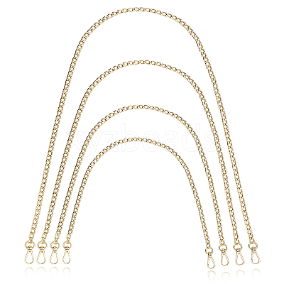 4Pcs 4 Styles Iron Curb Chain Bag Strap FIND-WR0001-22G-1