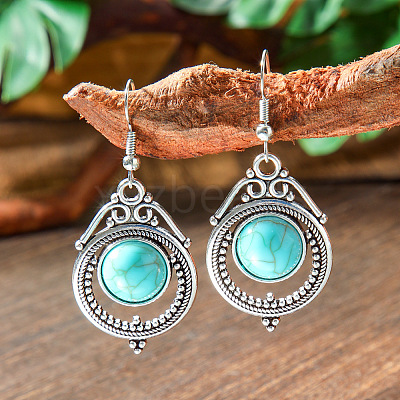 Bohemian Style Alloy Acrylic Dangle Earrings WG0B115-11-1