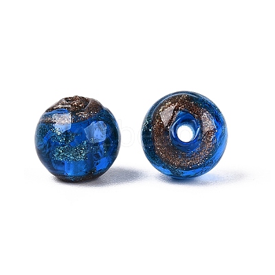 Handmade Gold Sand Lampwork Beads LAMP-N045-01B-04-1