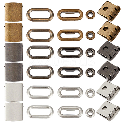 36 Bags 3 Colors Iron Baseball Hat Cap Buckle Strap Clasp Clip Kits IFIN-CY0001-03-1