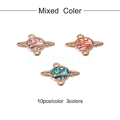 Zinc Alloy Enamel Links connectors ENAM-CJ0001-19-1