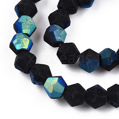 Imitate Austrian Crystal Bicone Frosted Glass Beads Strands GLAA-F029-TM3mm-A02-1