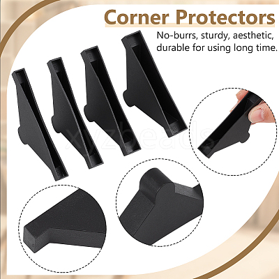 48Pcs 4 Styles Triangle Plastic Furniture Corner Guards AJEW-BC0007-83A-1