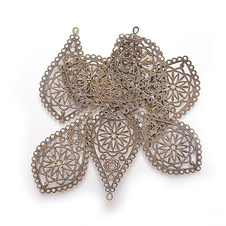 Iron Filigree Large Pendants X-IFIN-R0168-AB-1